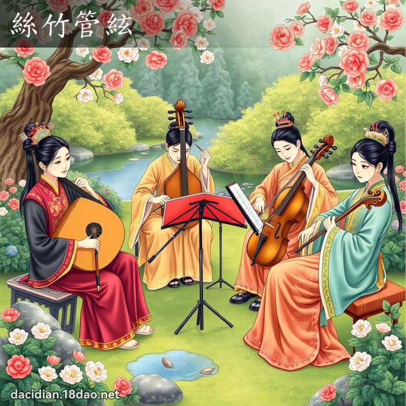 絲竹管絃 - 國語大辭典配圖
