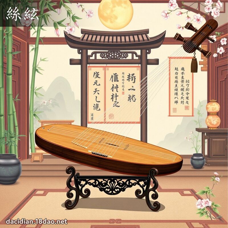 絲絃 - 國語大辭典配圖