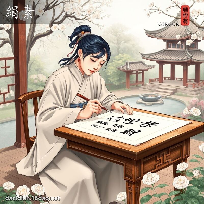 絹素 - 國語大辭典配圖