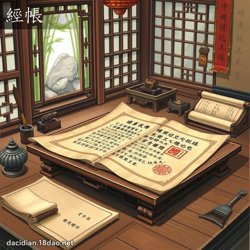 经帐 - 国语大辞典配图