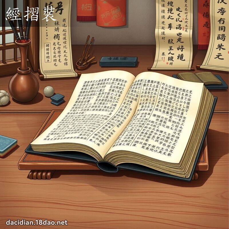 经摺装 - 国语大辞典配图