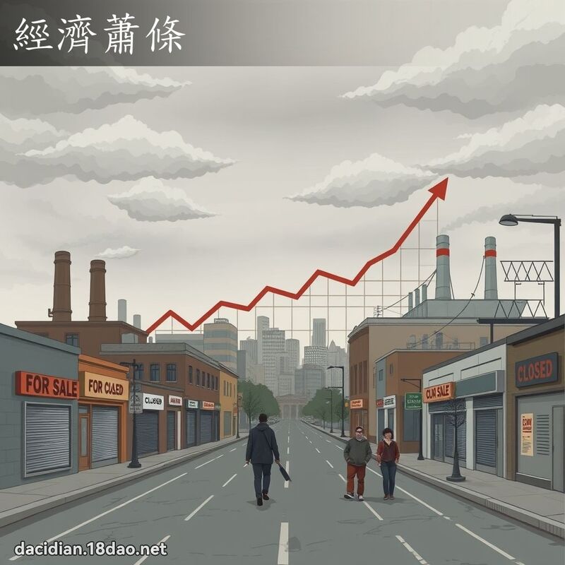經濟蕭條 - 國語大辭典配圖