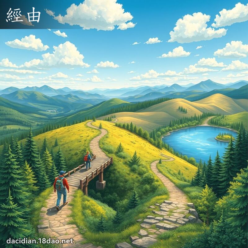 经由 - 国语大辞典配图