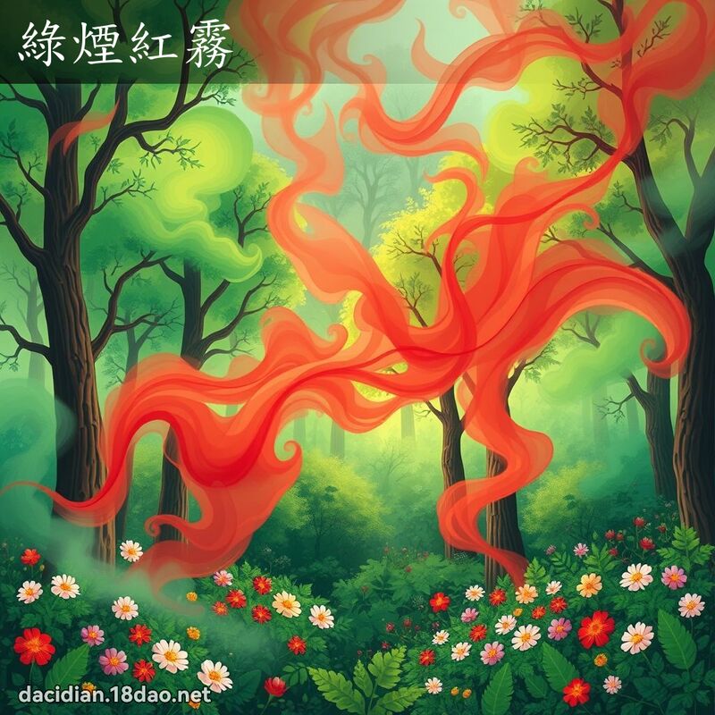 绿烟红雾 - 国语大辞典配图