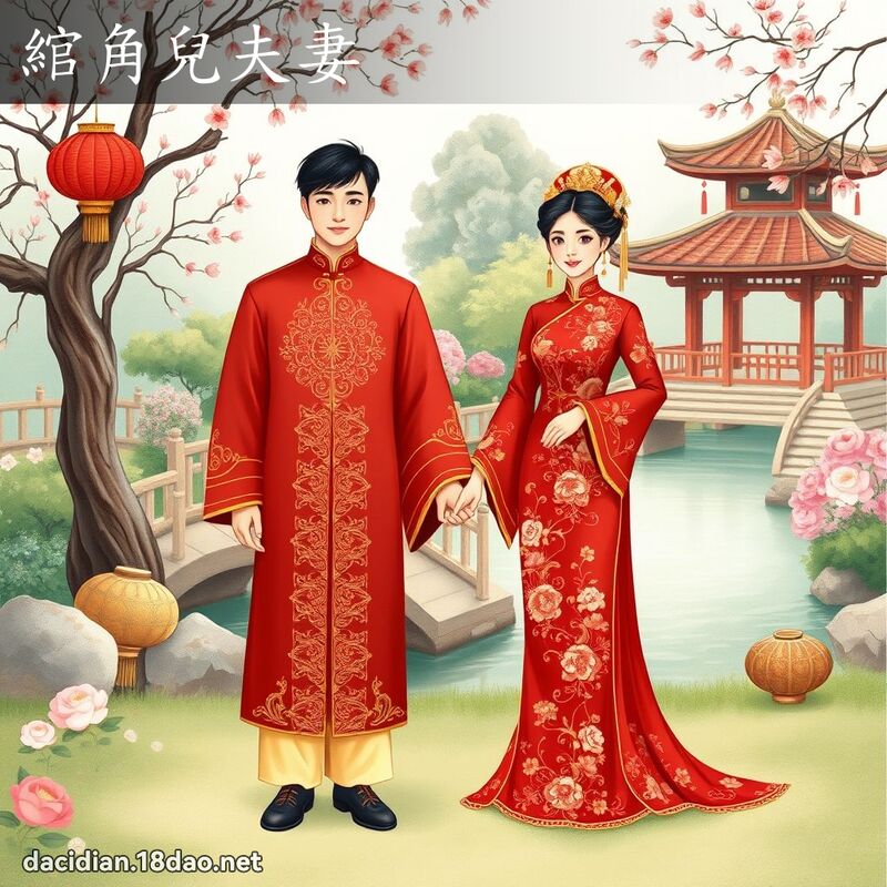 綰角儿夫妻 - 国语大辞典配图