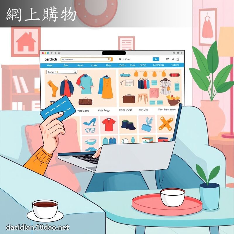 網上購物 - 國語大辭典配圖