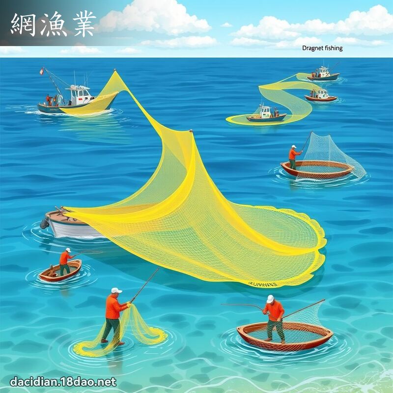 網漁業 - 國語大辭典配圖