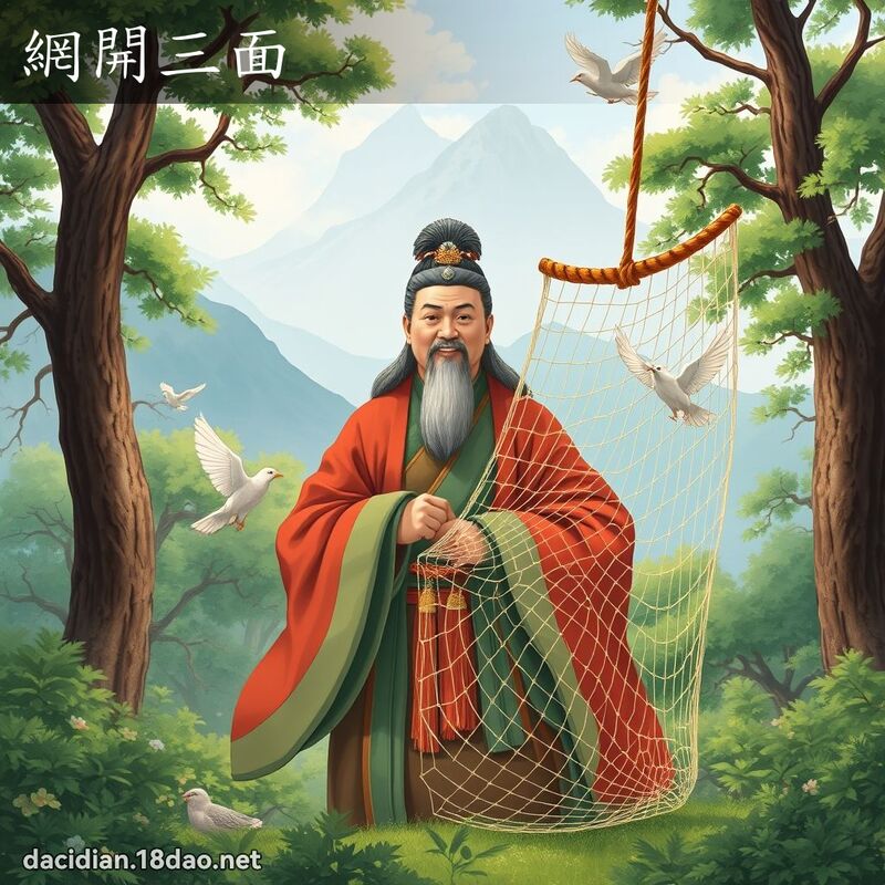 網開三面 - 國語大辭典配圖