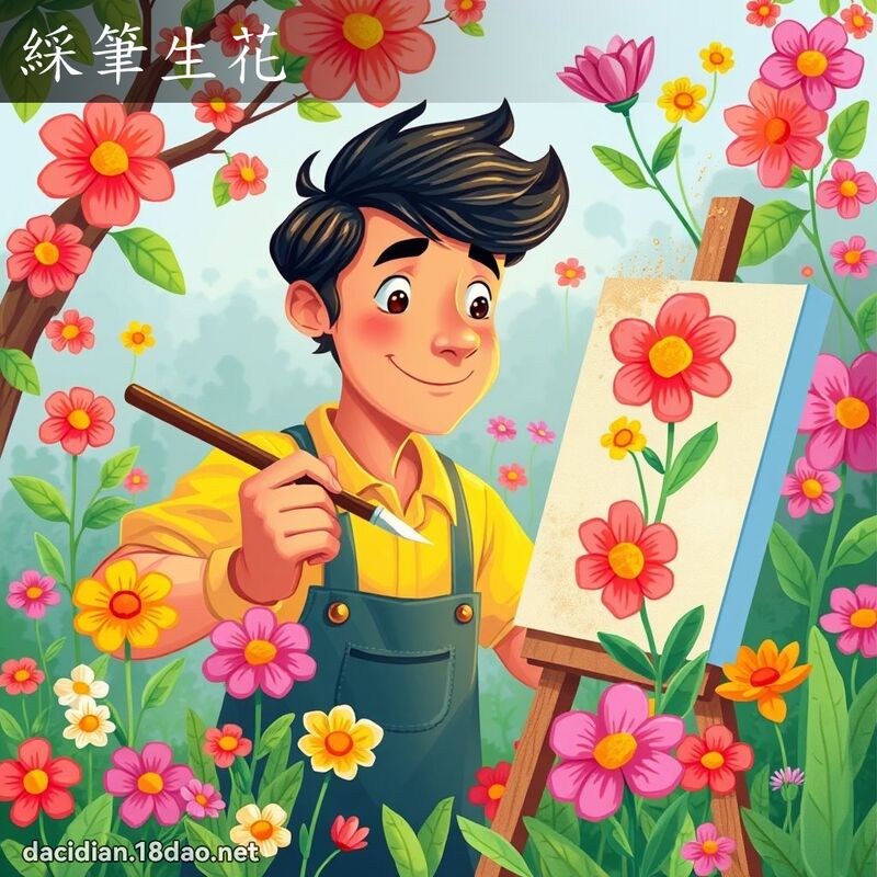 綵筆生花 - 國語大辭典配圖