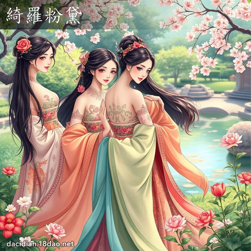 綺罗粉黛 - 国语大辞典配图