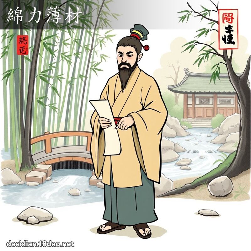 綿力薄材 - 國語大辭典配圖