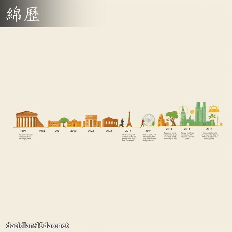 绵歷 - 国语大辞典配图