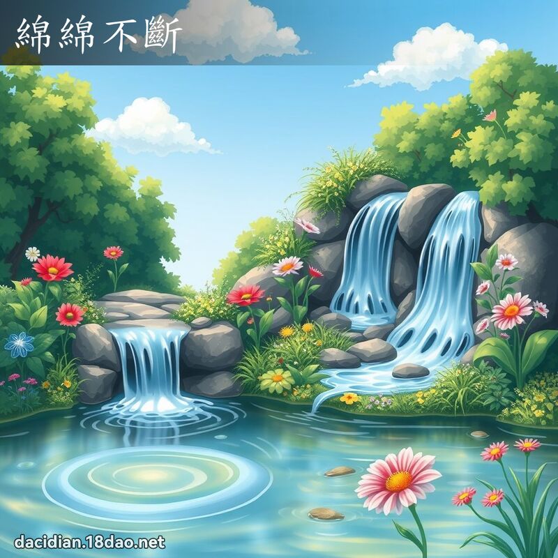 綿綿不斷 - 國語大辭典配圖