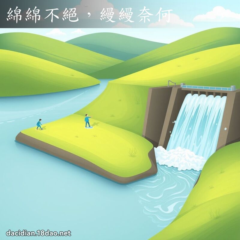綿綿不絕，縵縵奈何 - 國語大辭典配圖