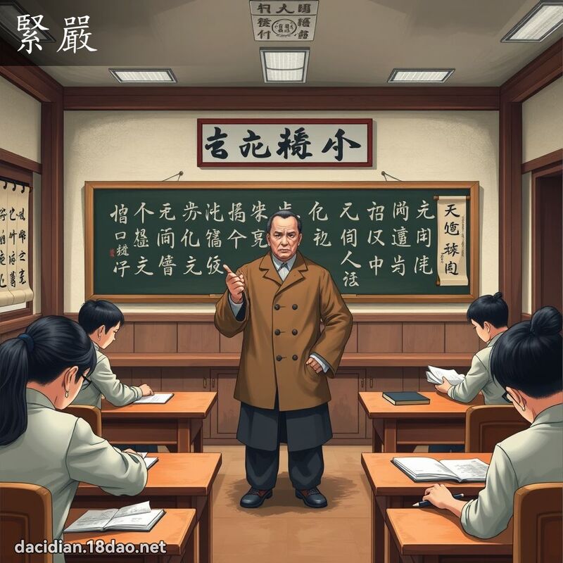 緊嚴 - 國語大辭典配圖