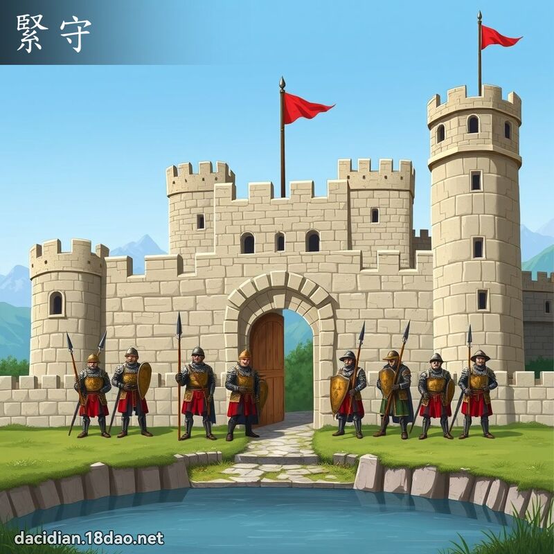 紧守 - 国语大辞典配图