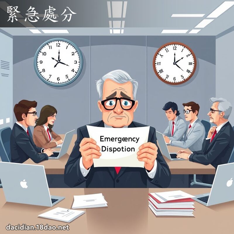 緊急處分 - 國語大辭典配圖
