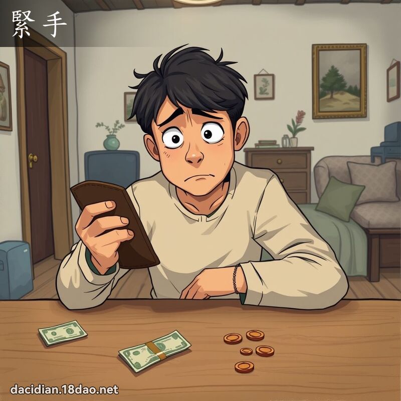 紧手 - 国语大辞典配图