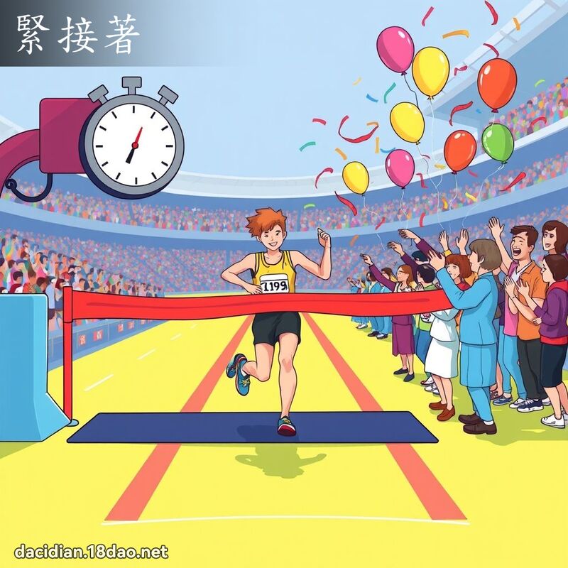 紧接著 - 国语大辞典配图