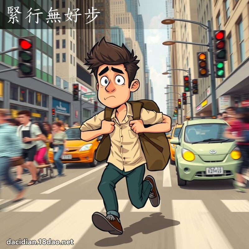 紧行无好步 - 国语大辞典配图