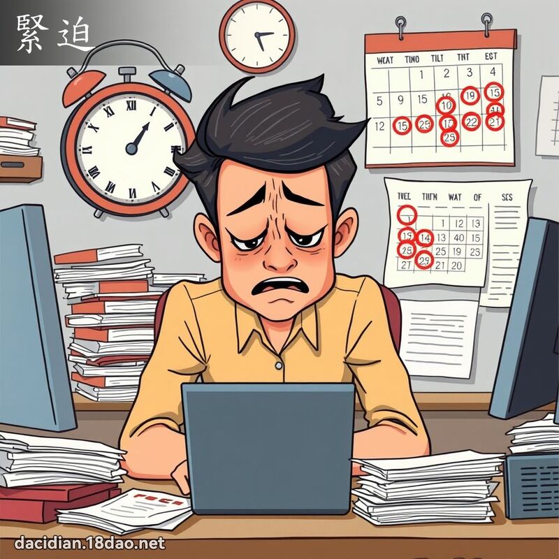 緊迫 - 國語大辭典配圖