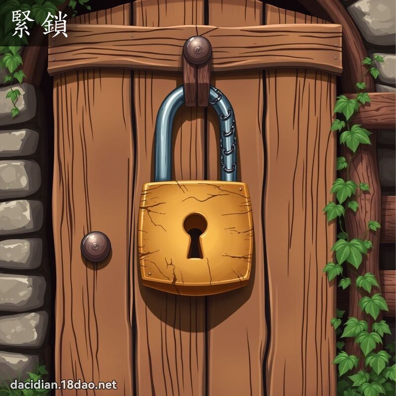 紧锁 - 国语大辞典配图