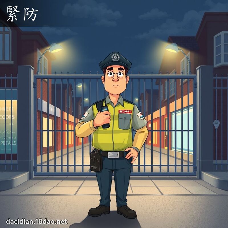 紧防 - 国语大辞典配图