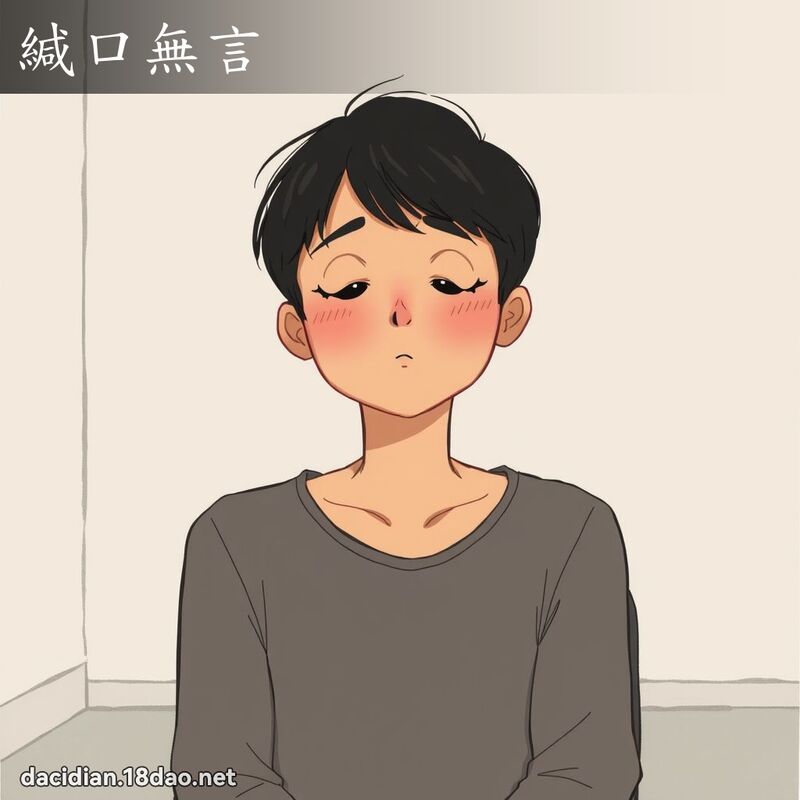 緘口無言 - 國語大辭典配圖