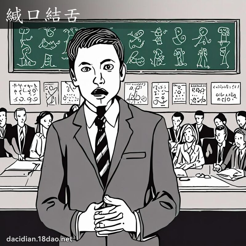 缄口结舌 - 国语大辞典配图