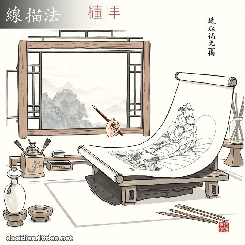 線描法 - 國語大辭典配圖
