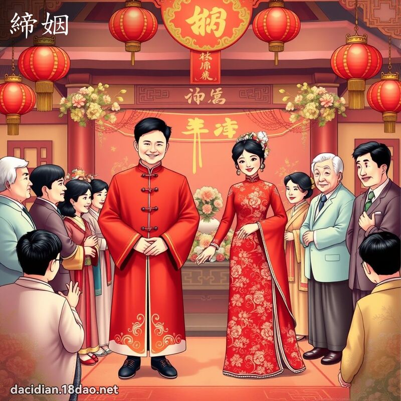 缔姻 - 国语大辞典配图