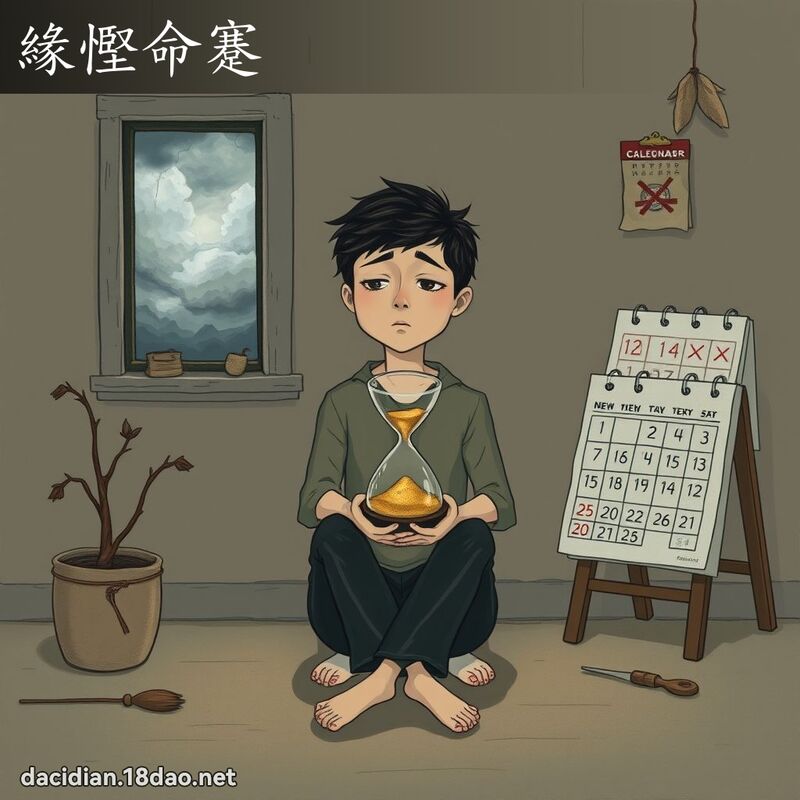 缘慳命蹇 - 国语大辞典配图