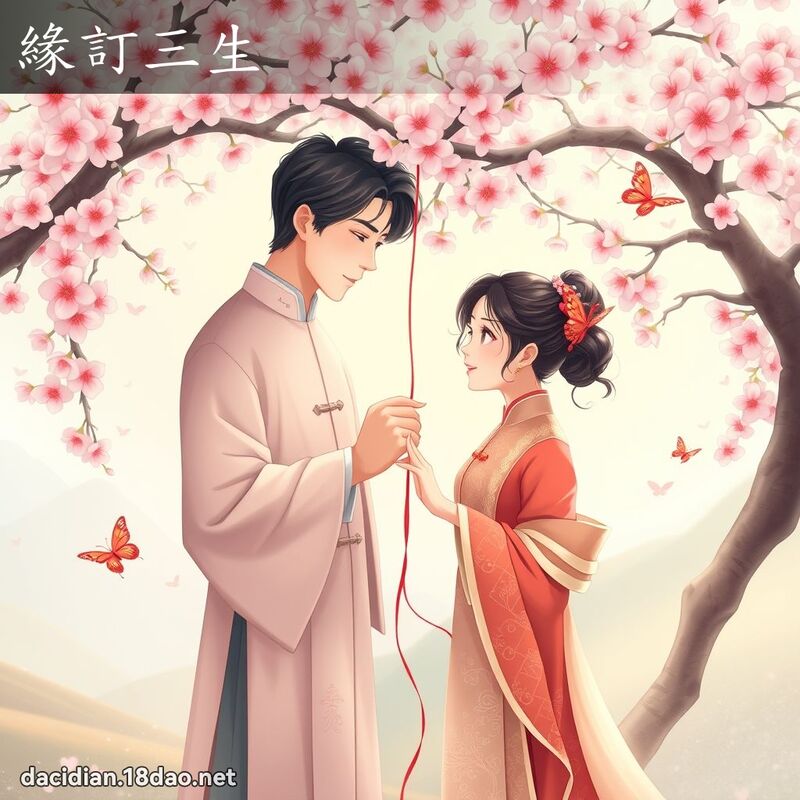 緣訂三生 - 國語大辭典配圖