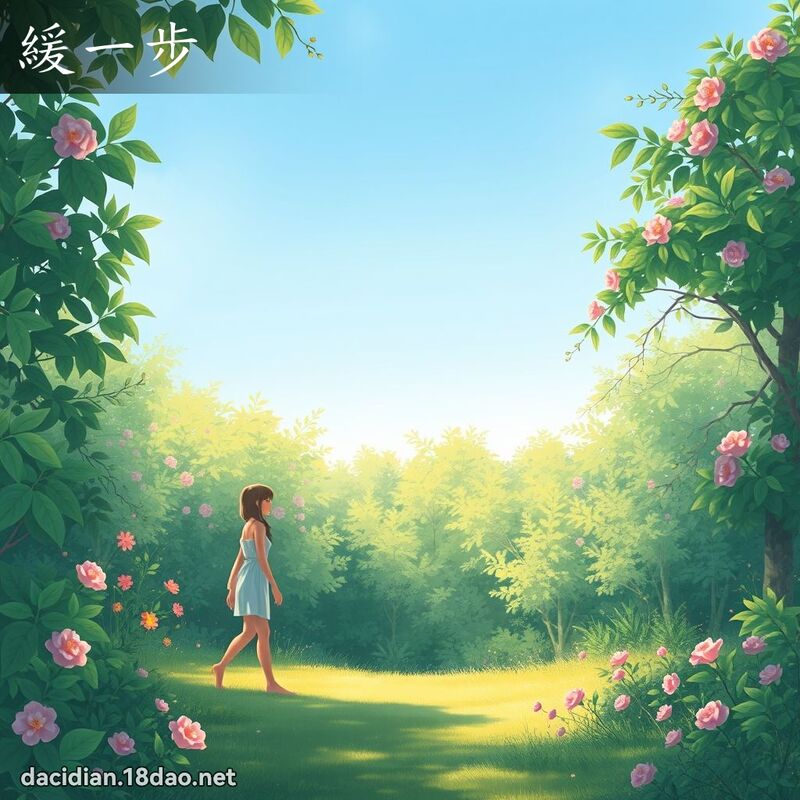 缓一步 - 国语大辞典配图
