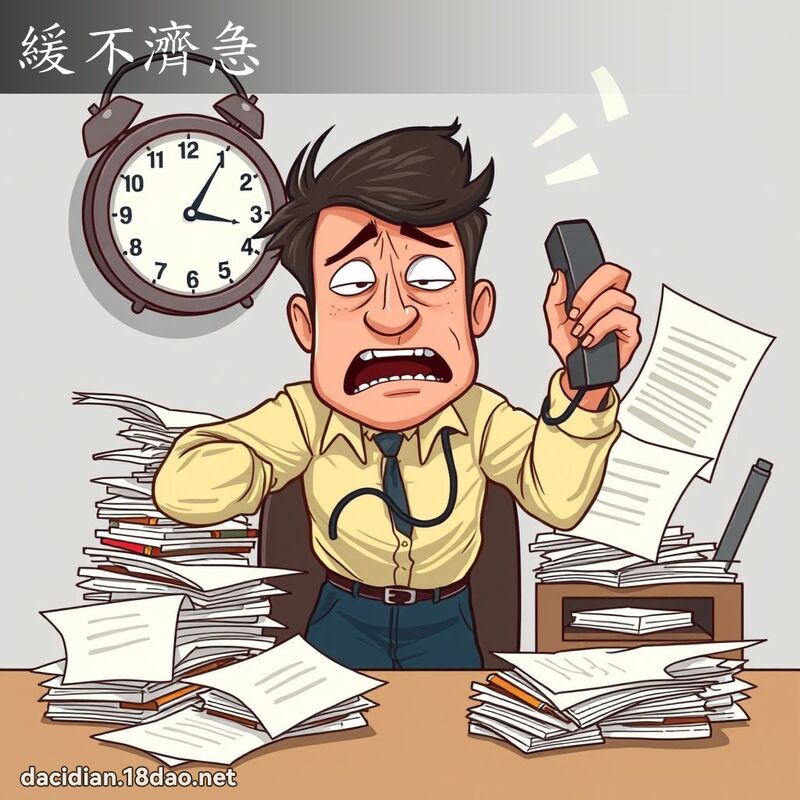 緩不濟急 - 國語大辭典配圖