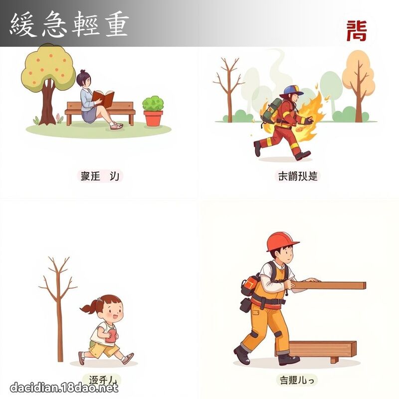 緩急輕重 - 國語大辭典配圖