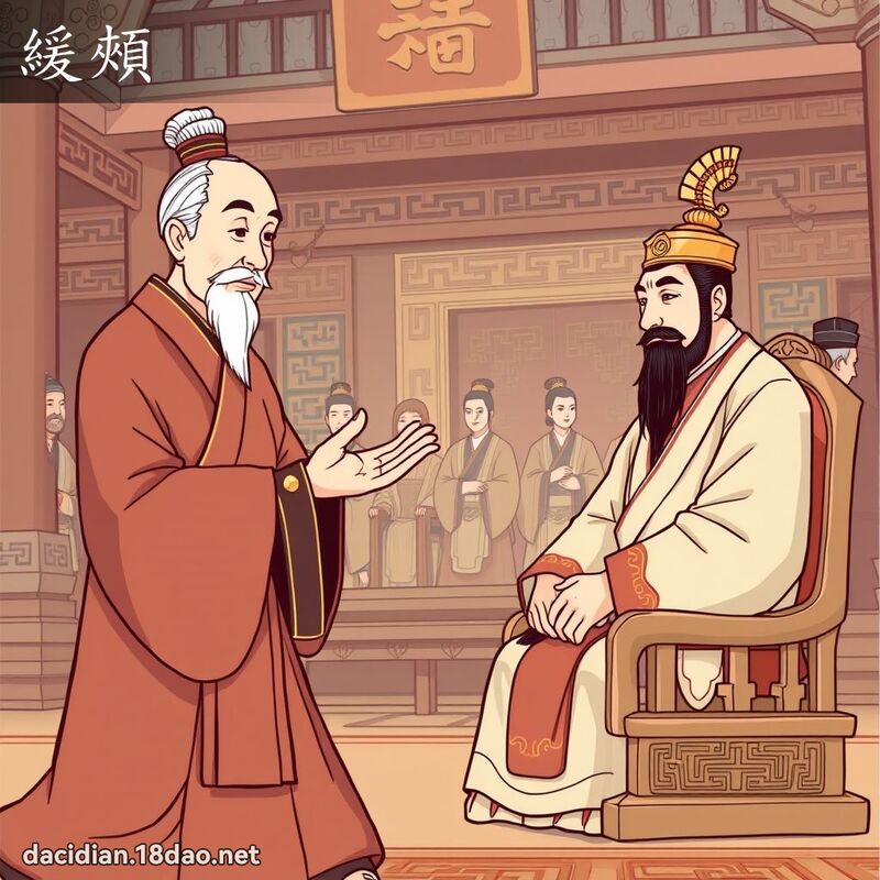 緩頰 - 國語大辭典配圖