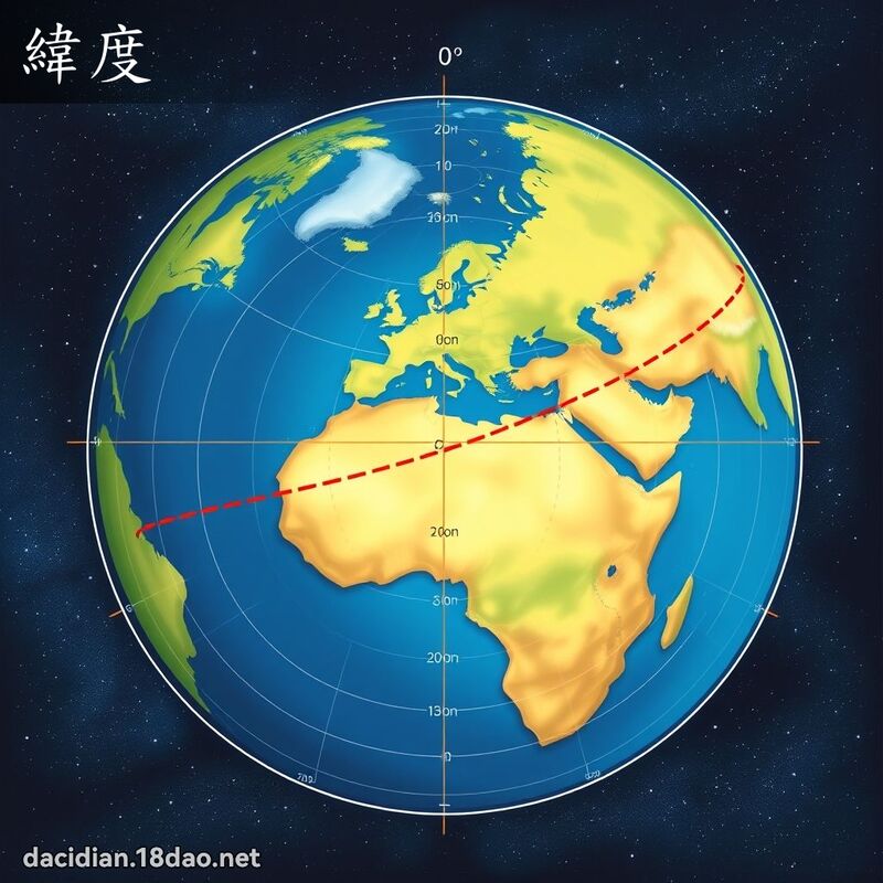 緯度 - 國語大辭典配圖