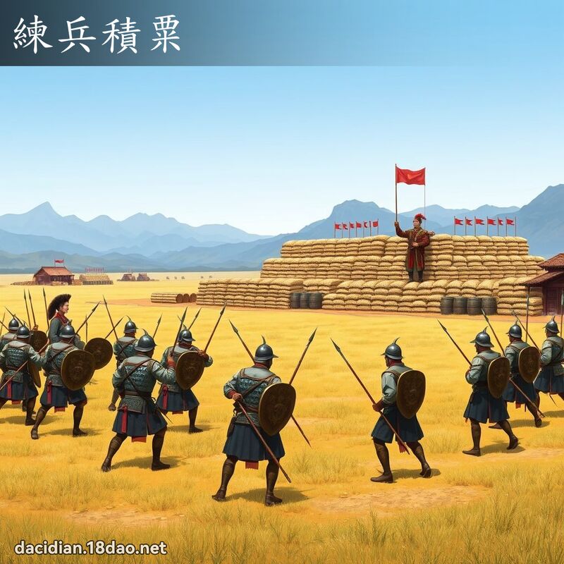 练兵积粟 - 国语大辞典配图