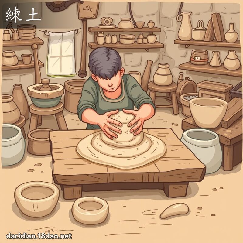 练土 - 国语大辞典配图