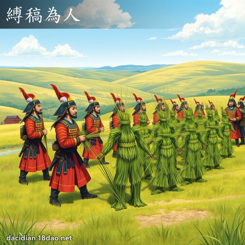 縛稿為人 - 國語大辭典配圖