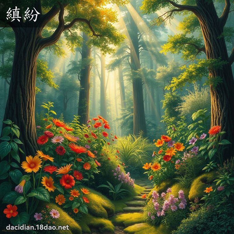 縝紛 - 國語大辭典配圖