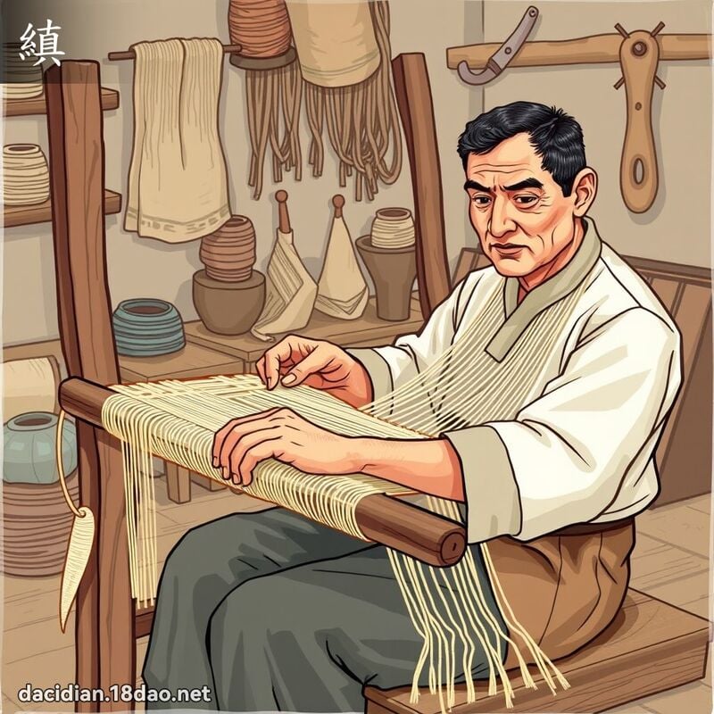 縝 - 國語大辭典配圖