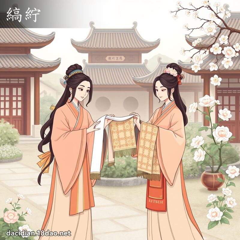 縞紵 - 國語大辭典配圖