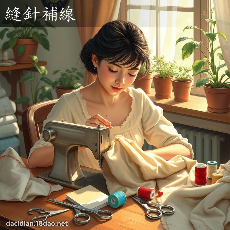 縫針補線 - 國語大辭典配圖