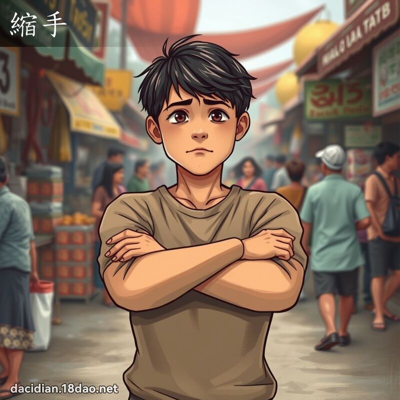 縮手 - 國語大辭典配圖