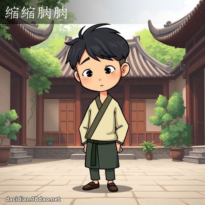 缩缩朒朒 - 国语大辞典配图