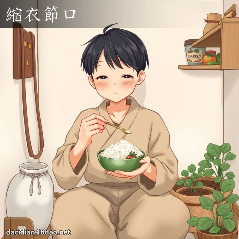 縮衣節口 - 國語大辭典配圖