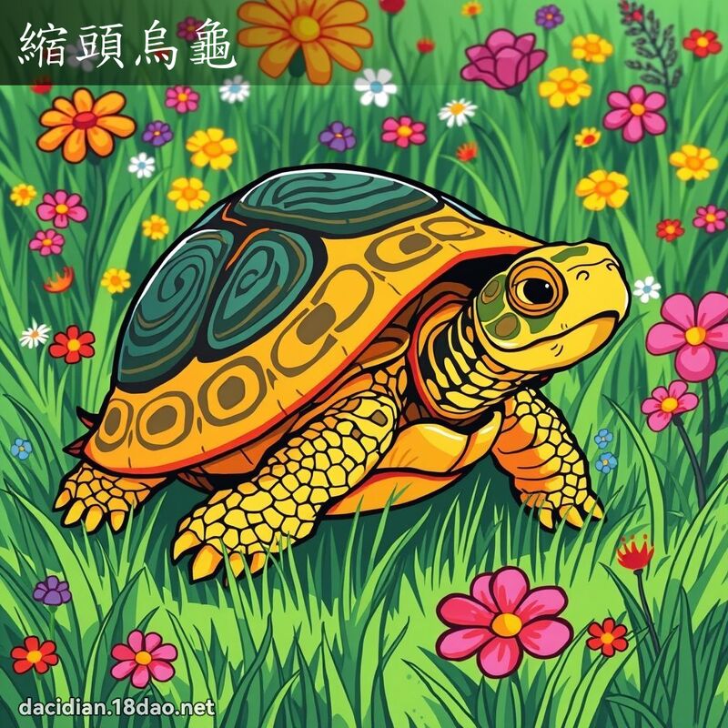 缩头乌龟 - 国语大辞典配图