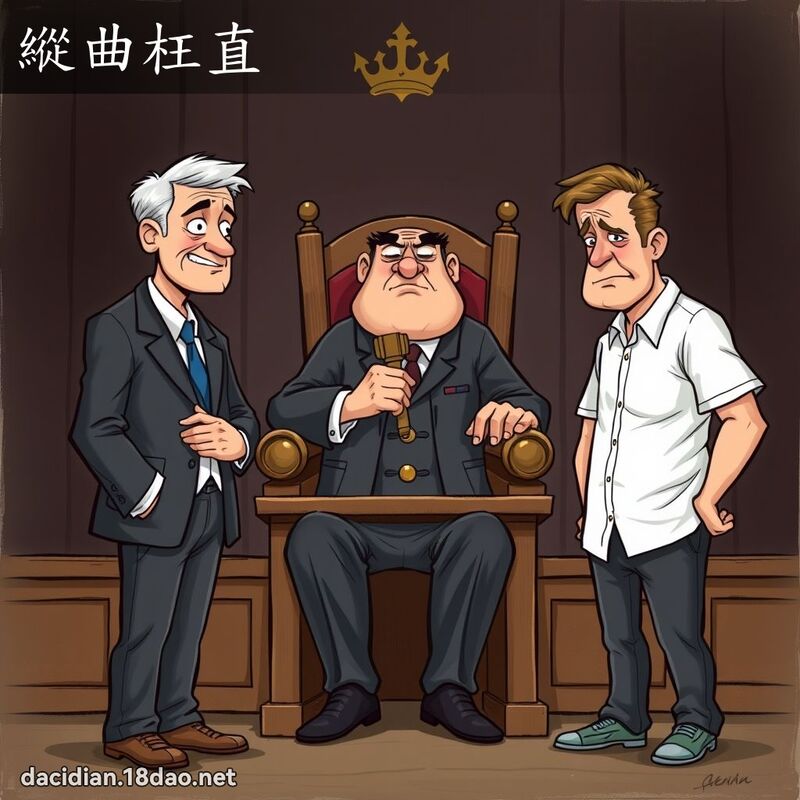 纵曲枉直 - 国语大辞典配图